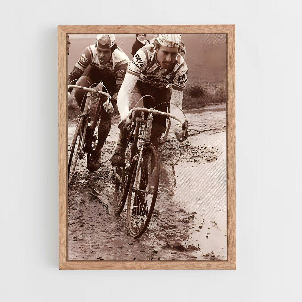 Poster Piste Boueuse – affiche Cyclisme (vue 4)